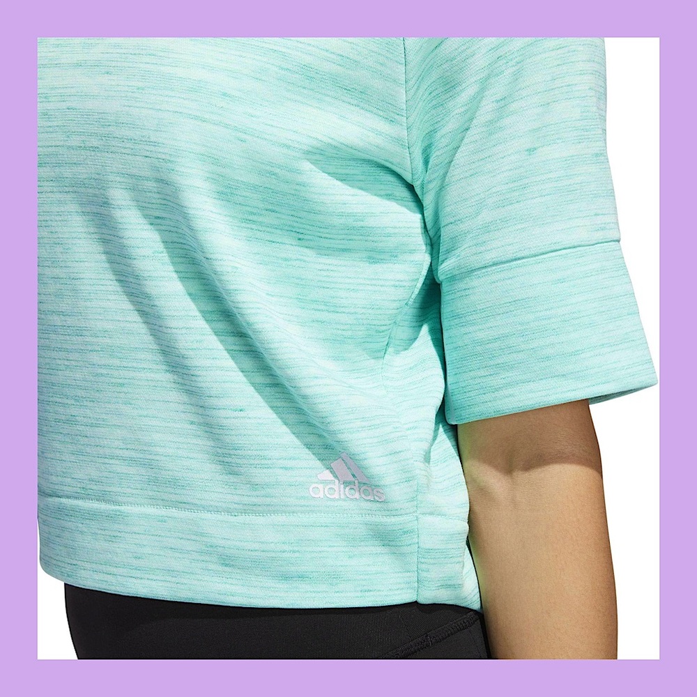 NWT Adidas Turquoise Short Sleeve Top - Picture 5 of 16